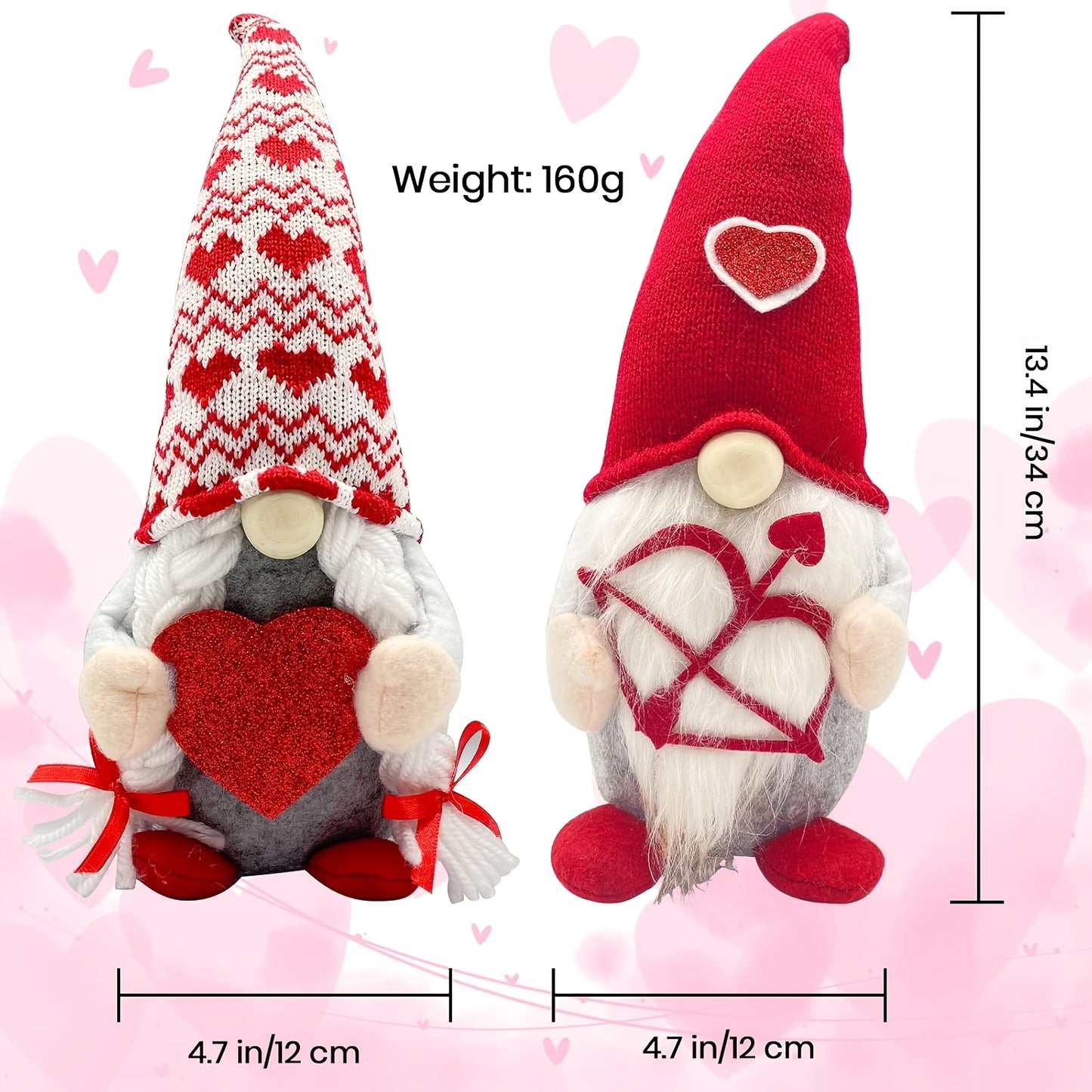 Valentine Couple Plush Gnomes