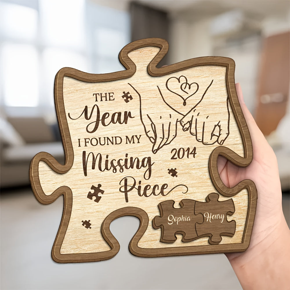 Personalized "When I Found My Missing Piece" Plaque