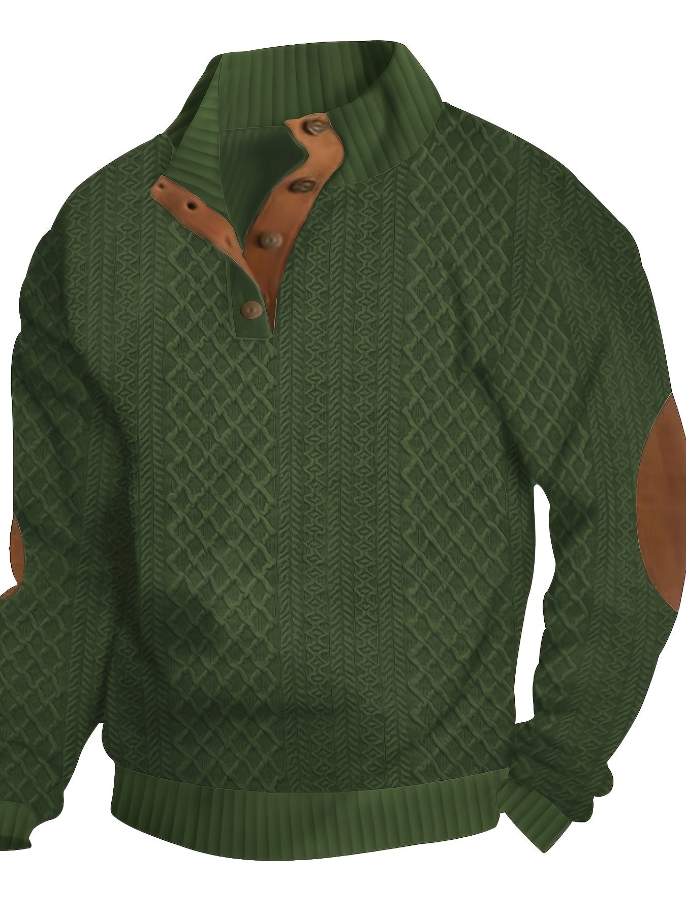 Men's Stand Collar Long Sleeve Sweater