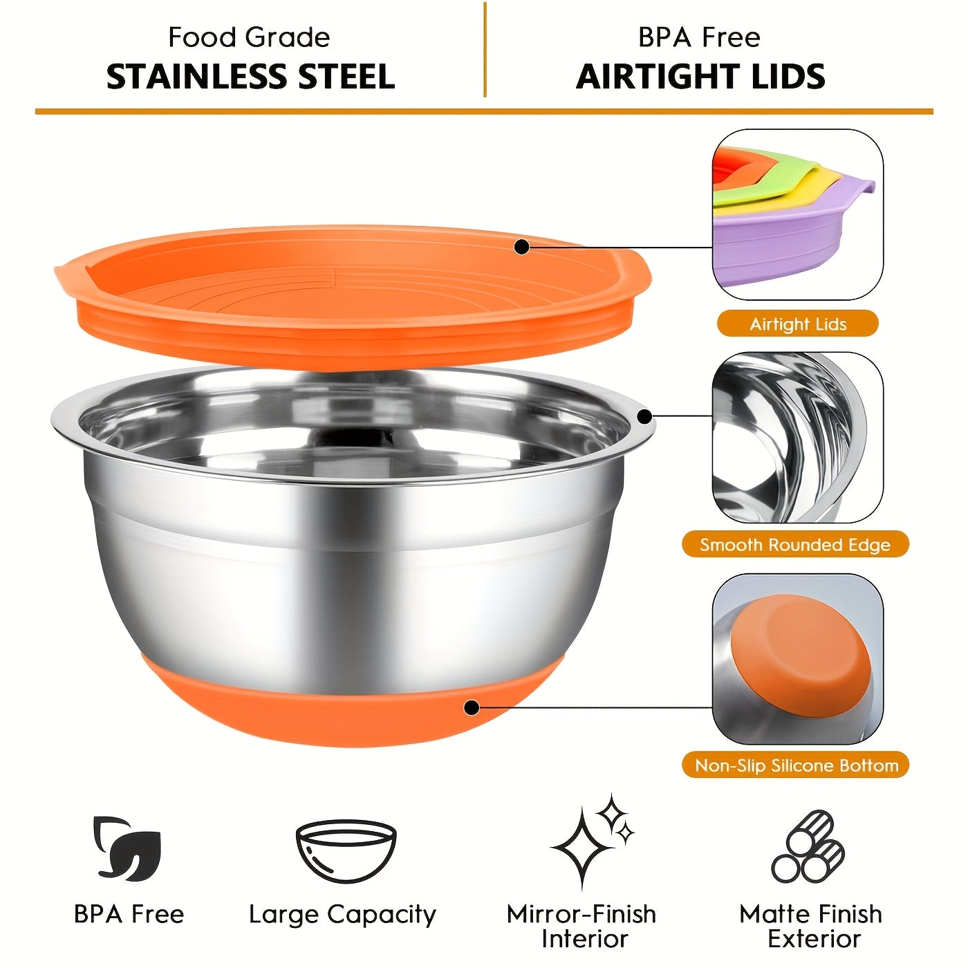 Covered Mixing Bowl Set
