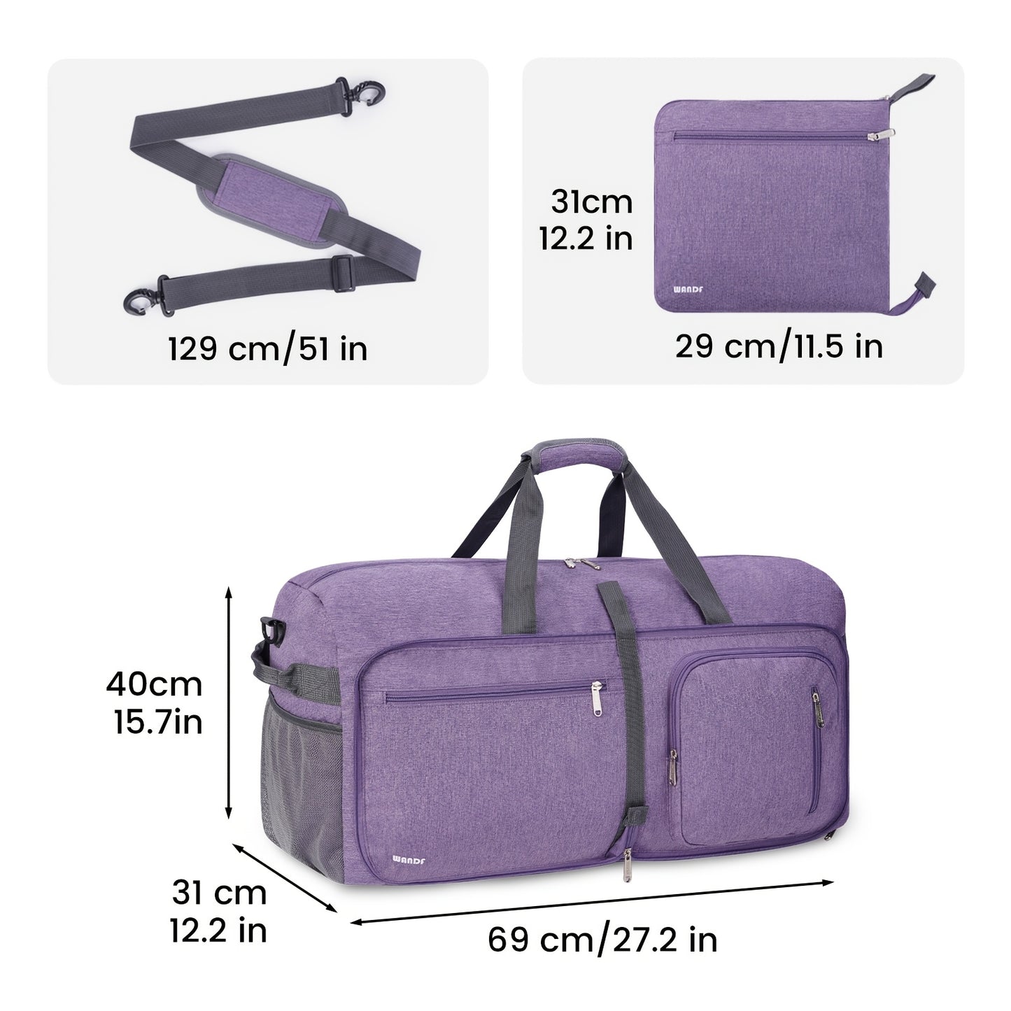 Duffle Bag With Shoes Compartment And Wet Pocket