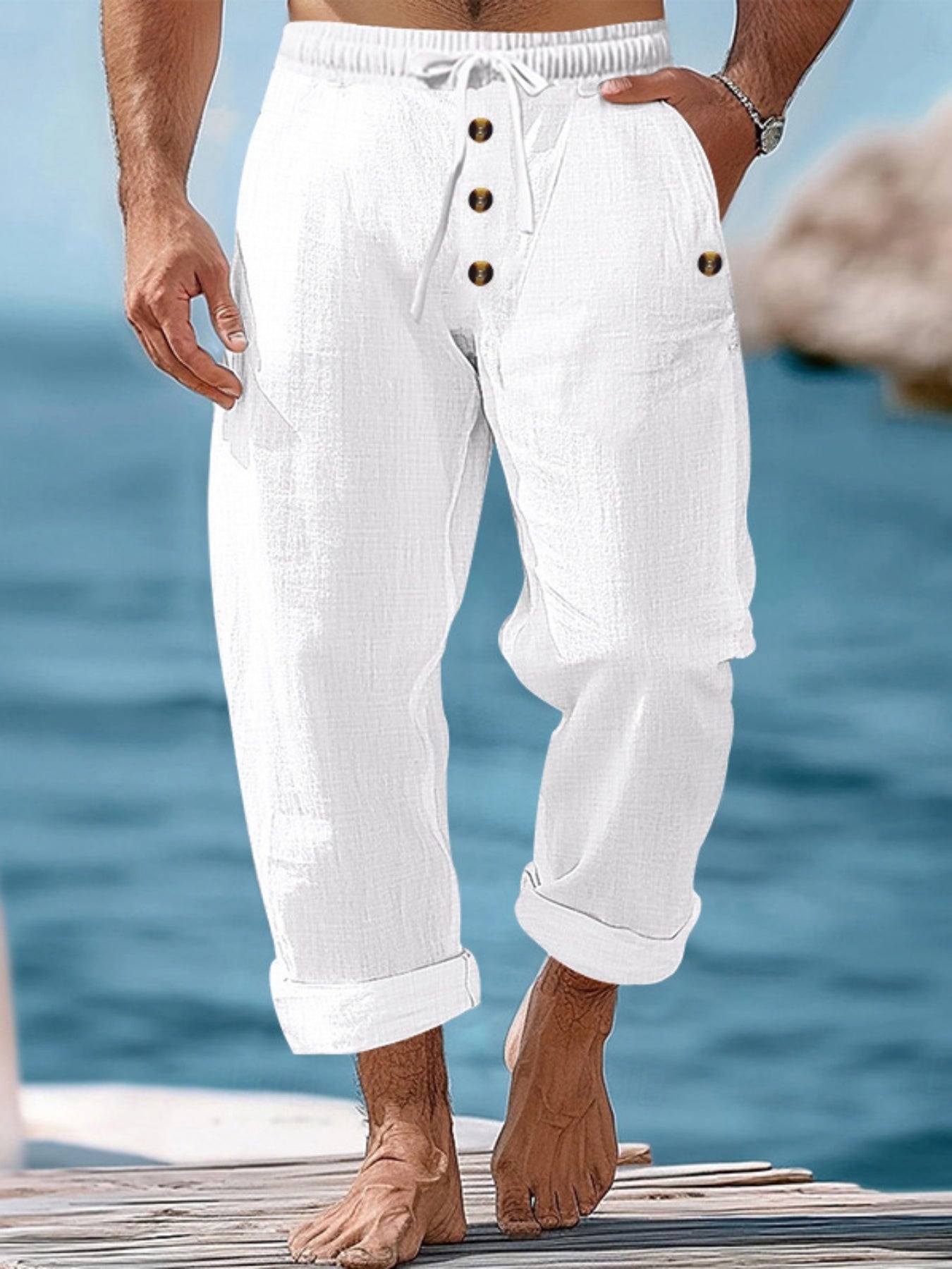 Men's Summer Pants with Pockets