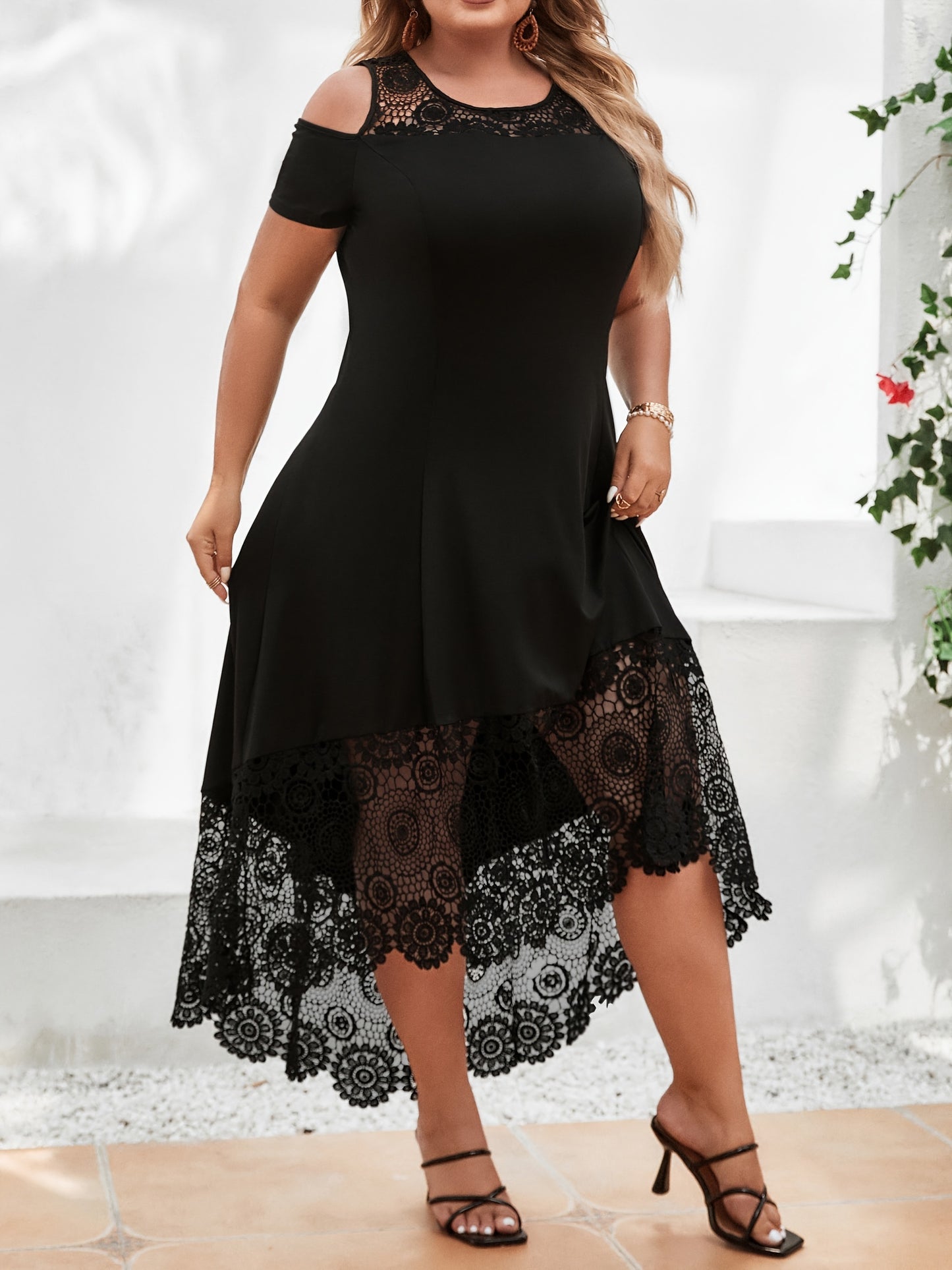 Plus Size Ruffle Dress