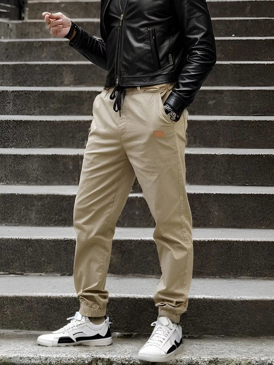 Men's Jogger-Style Drawstring Casual Pants