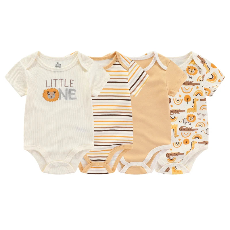 4-piece  Boys and Girls Onesies
