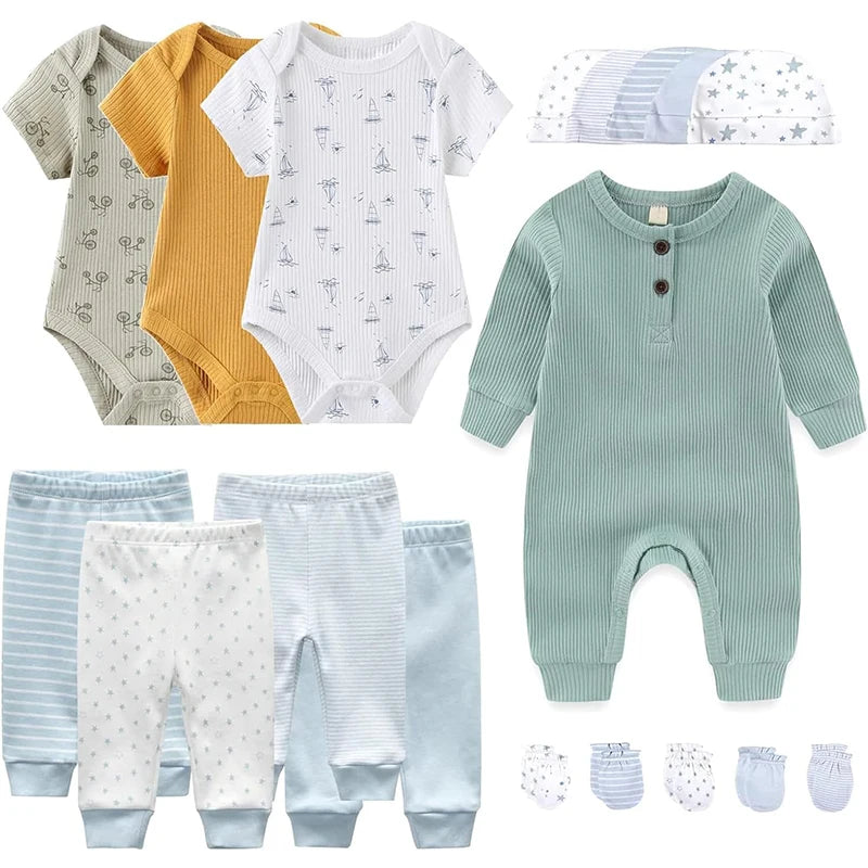 100% Cotton Baby Clothing & Accessories 18 Piece  Set