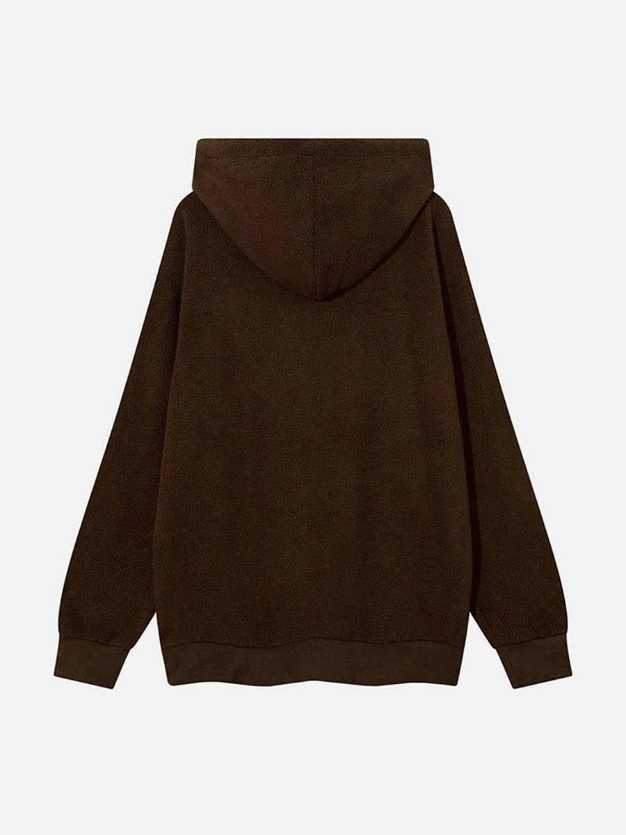 Hoodie Long Sleeve Embroidery Star Letters