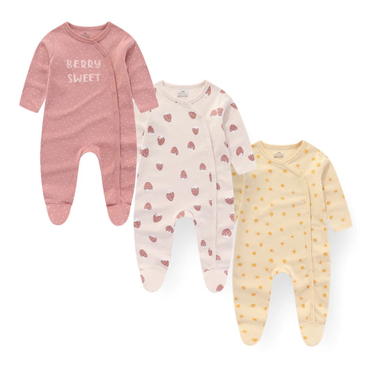 3 Pcs  Long Sleeve Baby Boy and Girl Romper