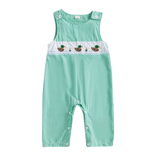 Baby Duck Plaid Overalls