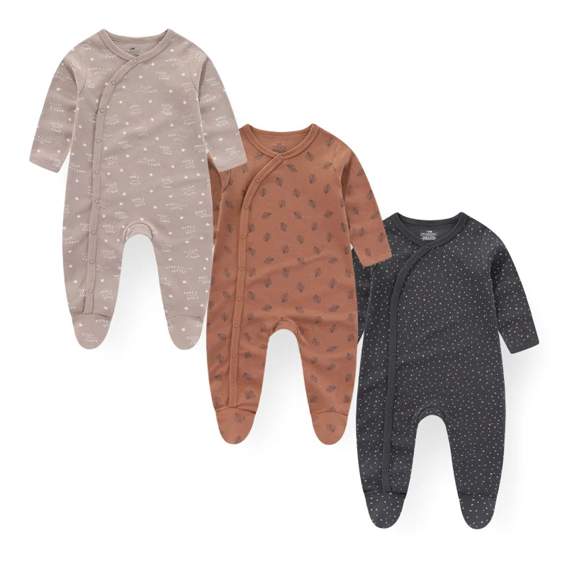 3 Pcs  Long Sleeve Baby Boy and Girl Romper