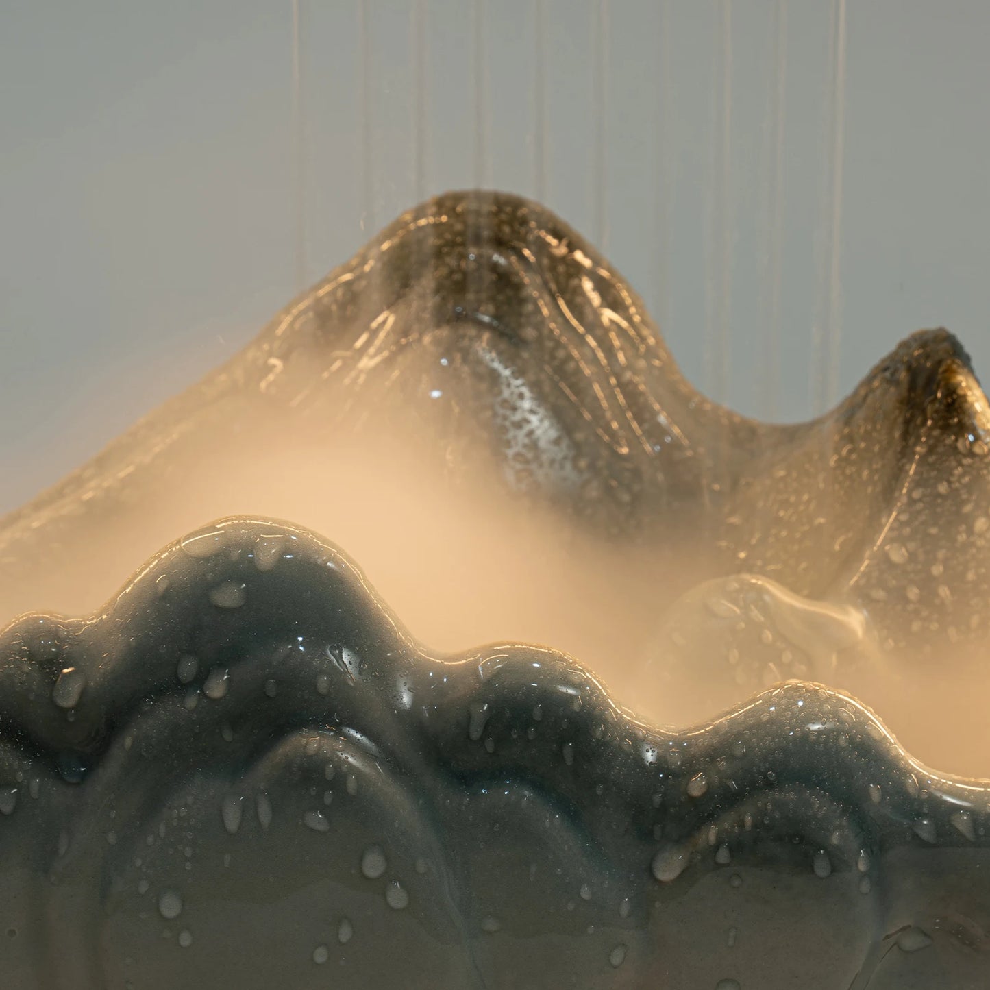 Fountain with LED Lights Waterfall Mist Effect