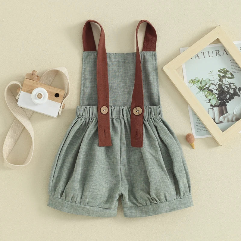 Infant Boys Denim Overalls