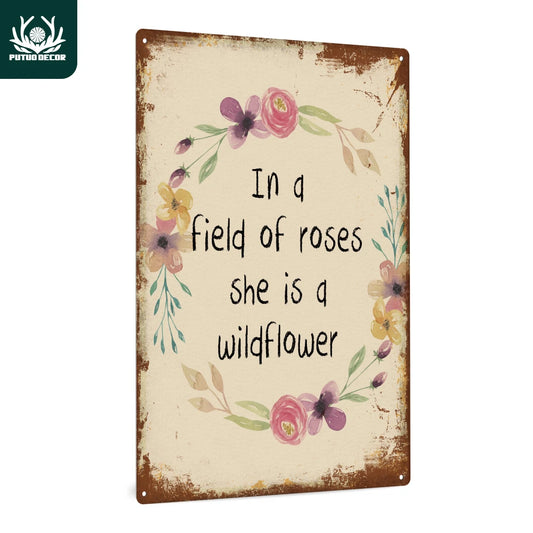 Positive Quotes Vintage Metal Sign