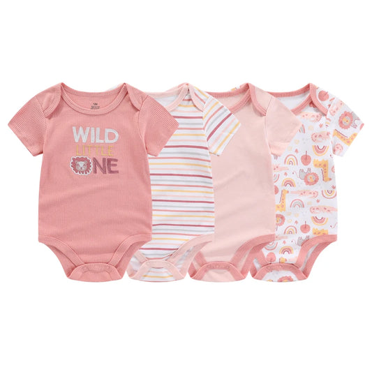 4-piece  Boys and Girls Onesies