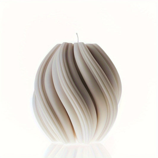 Handmade Pillar Scented Soy Wax Twirl Candle