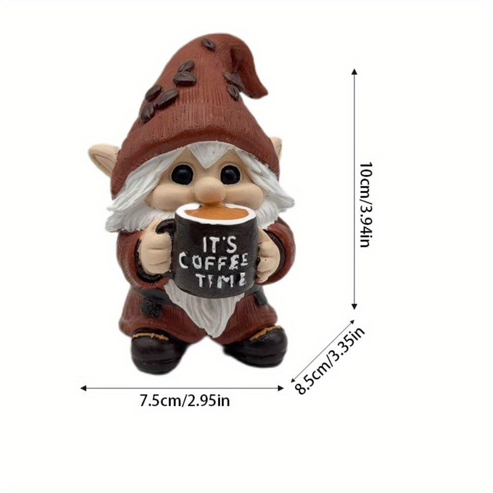 Coffee Time Gnome Handicraft Ornament