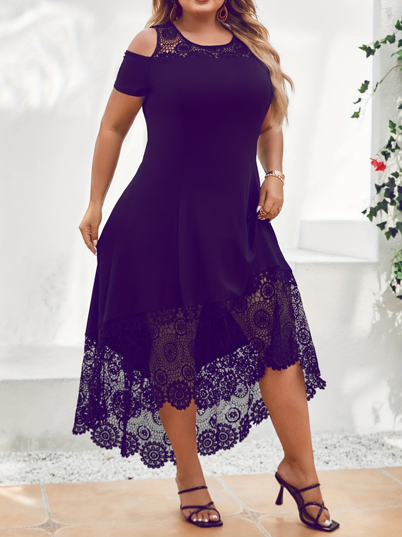 Plus Size Ruffle Dress