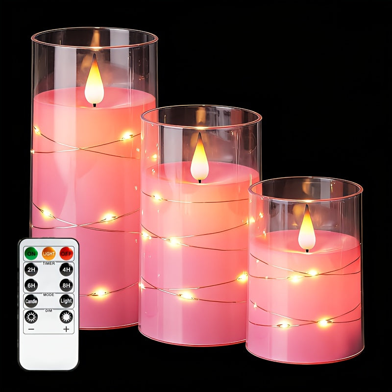 3pcs Flameless LED Candles with Remote