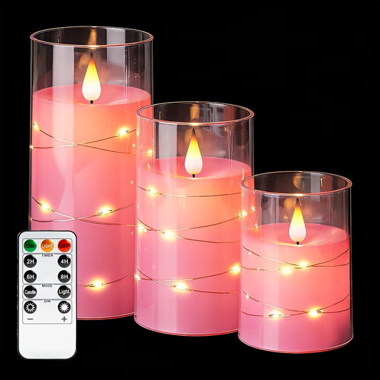 3pcs Flameless LED Candles with Remote