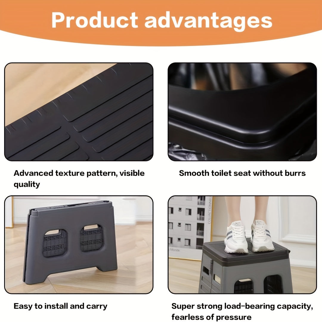 Portable Folding Emergency Toilet With Lid