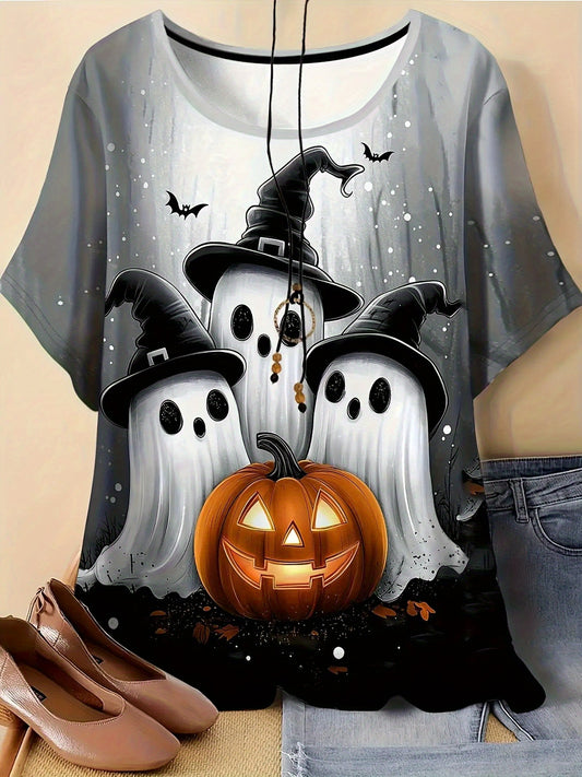 Cute Ghosts & Pumpkin Party Top