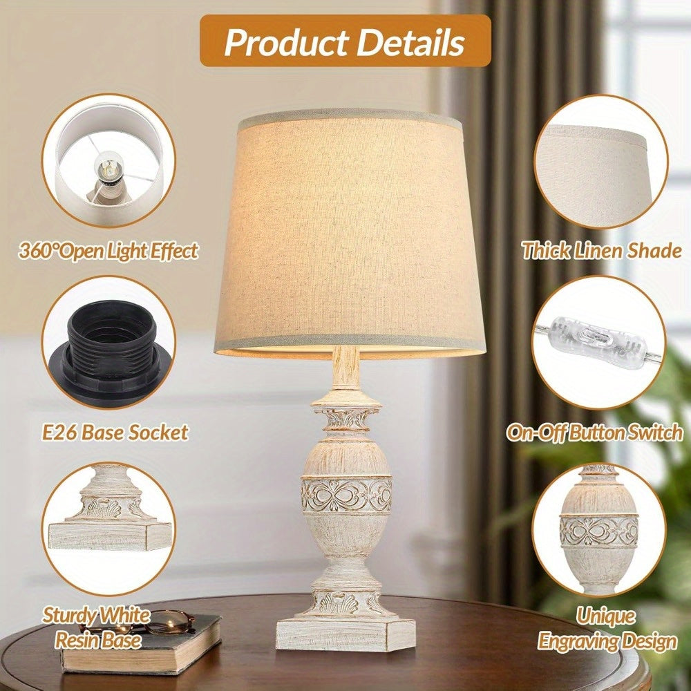 19in Farmhouse Table Lamps Set of 2