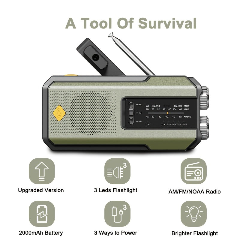 Emergency Solar Hand Crank Radio