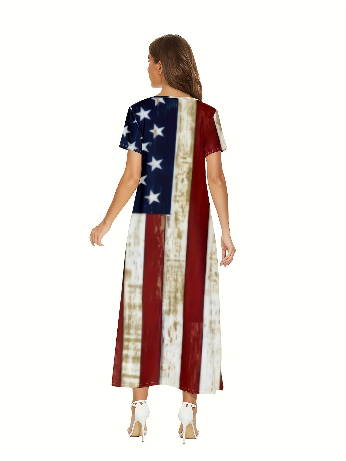 Elegant Casual Geometric Print Dress