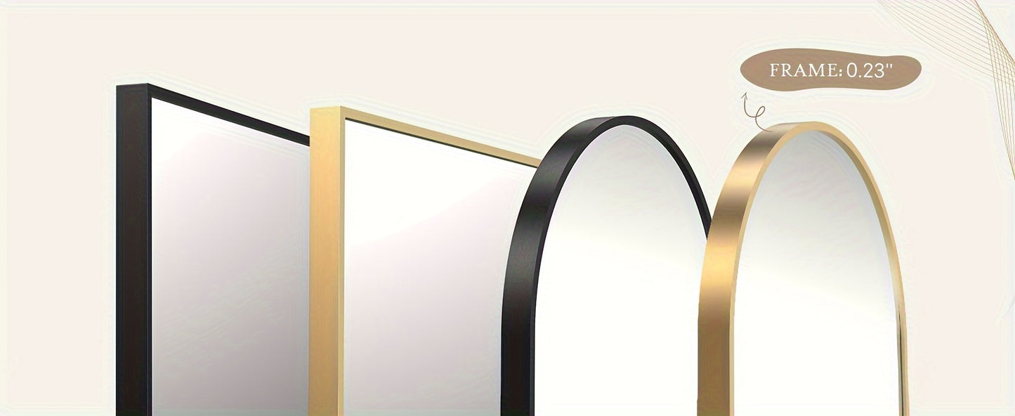 Arched Full Length 64" X 21"/ 59"x16"Mirror With Stand