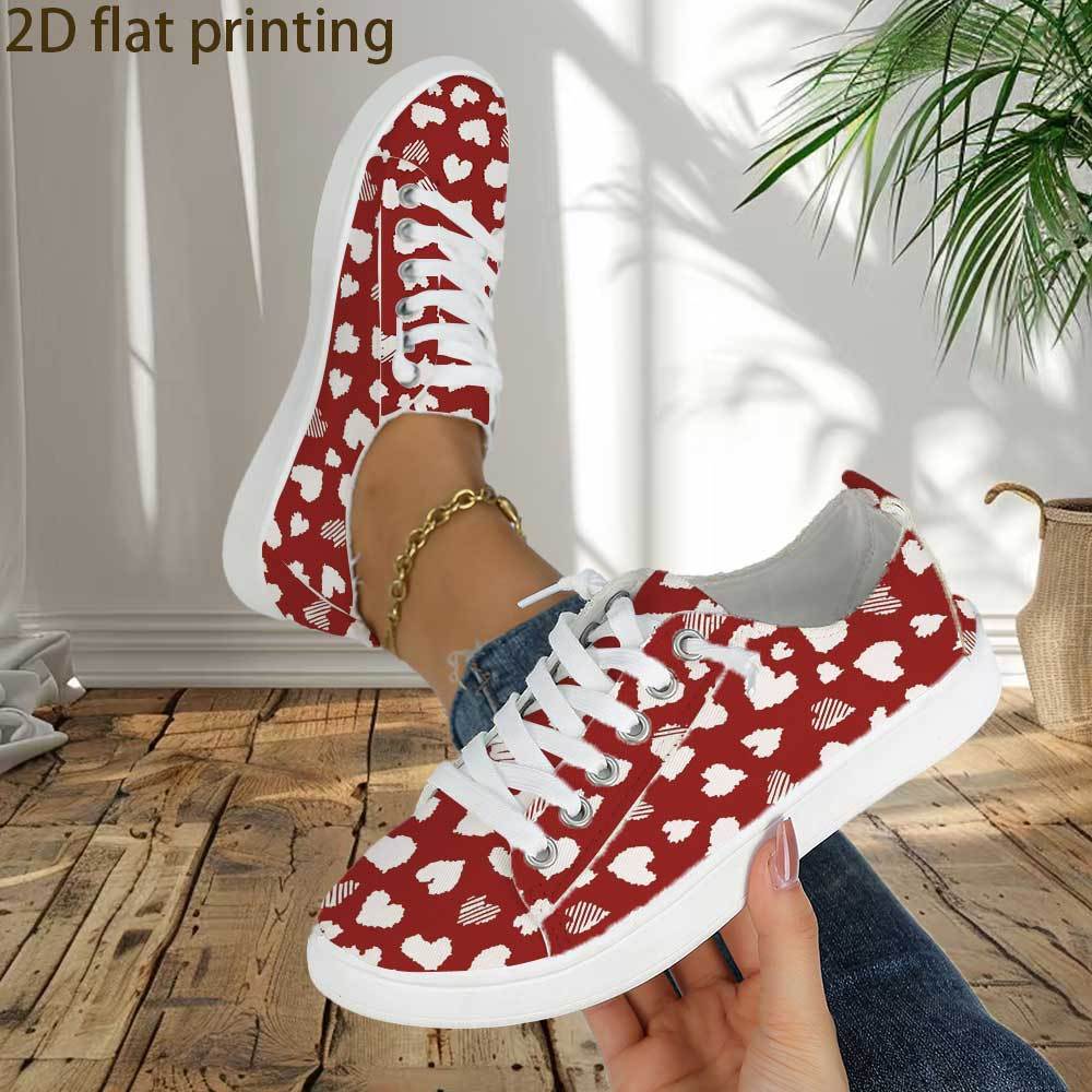 Valentine's Day Heart Print Sneakers