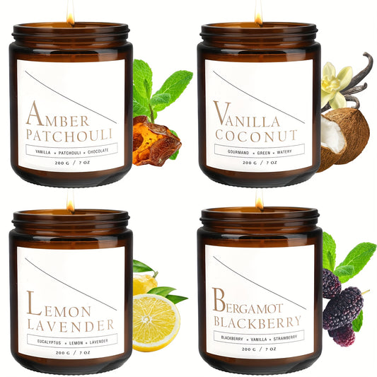 4 Pack Scented Candles Set